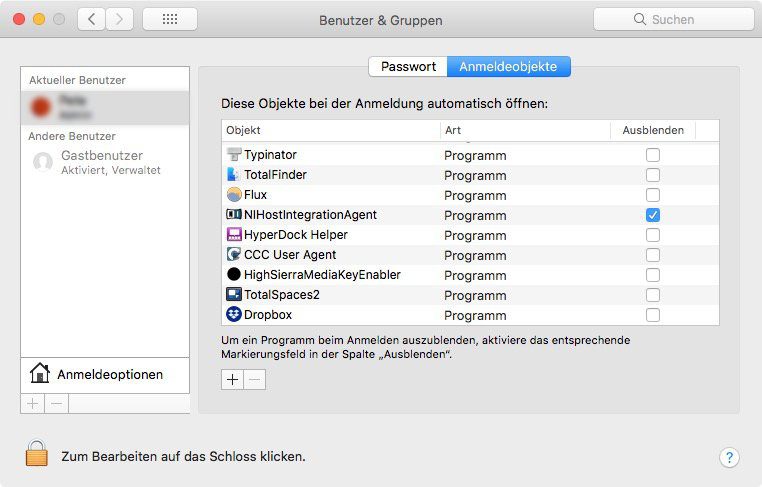 Autostart am Mac