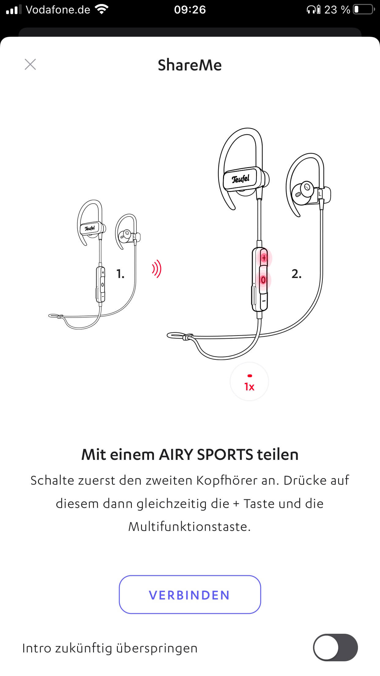 Teufel Airy Sports App