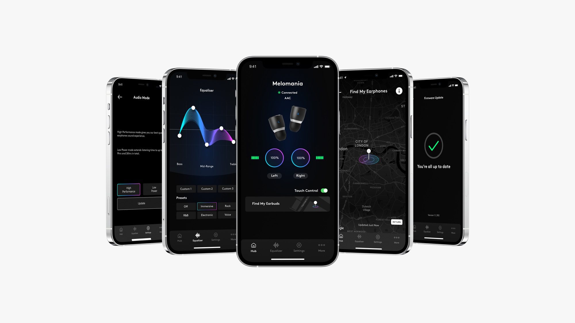Melomania 1+ App Screens
