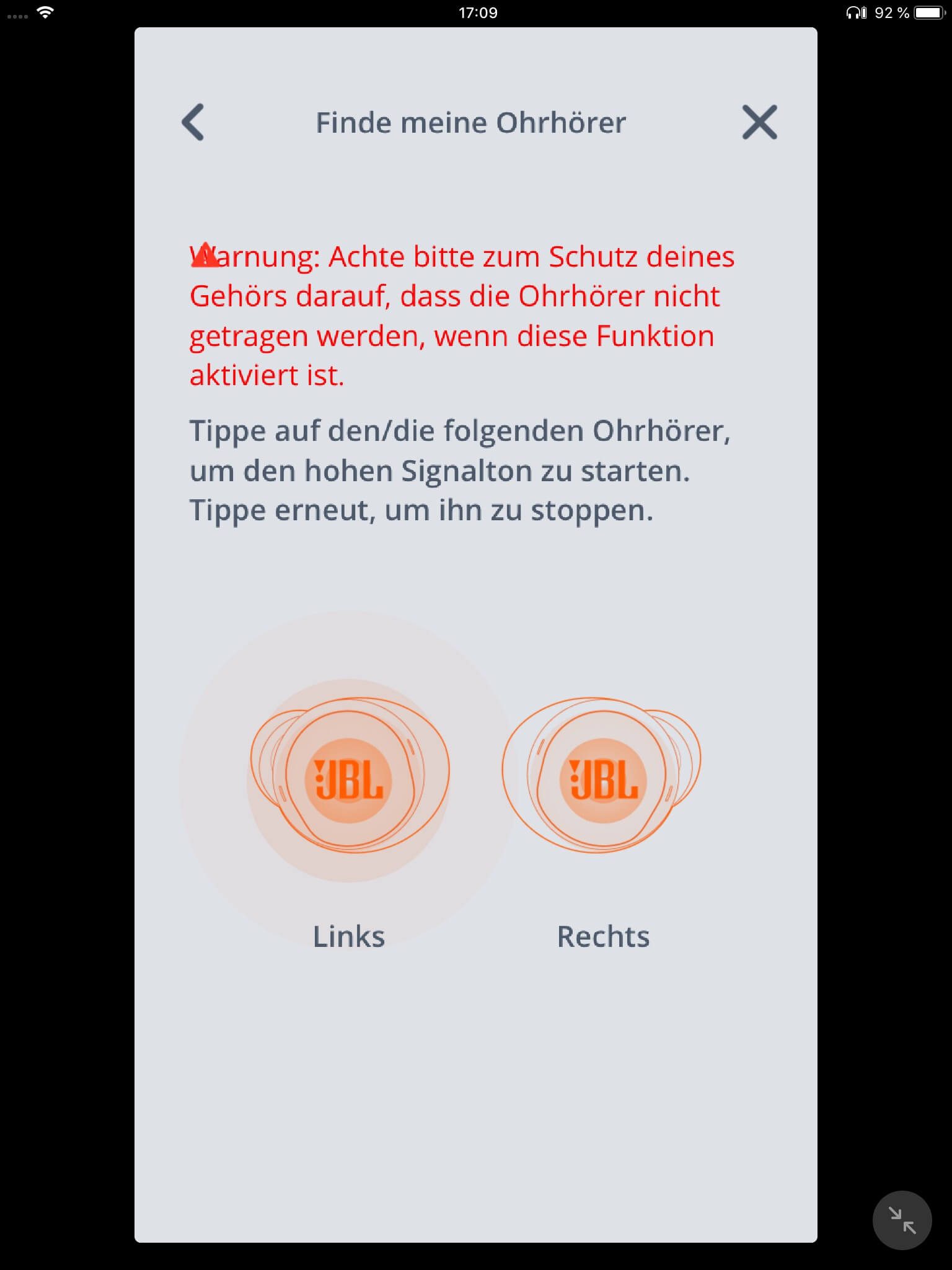 Suchfunktion_JBL App