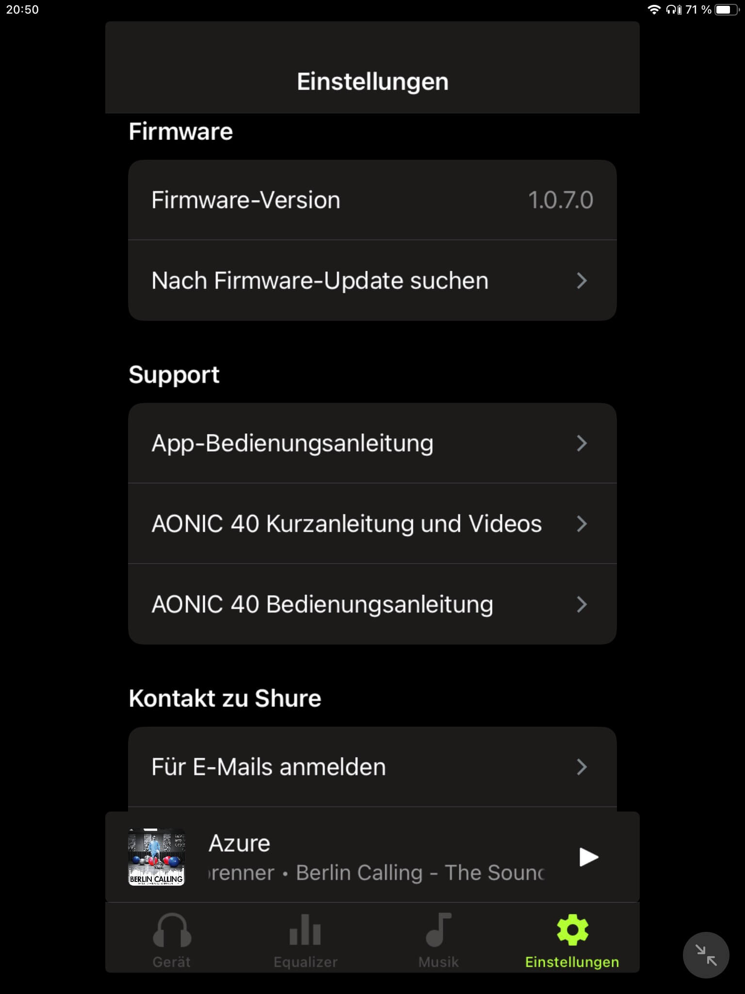 App-Einstellungen II_Shure Plus Play App