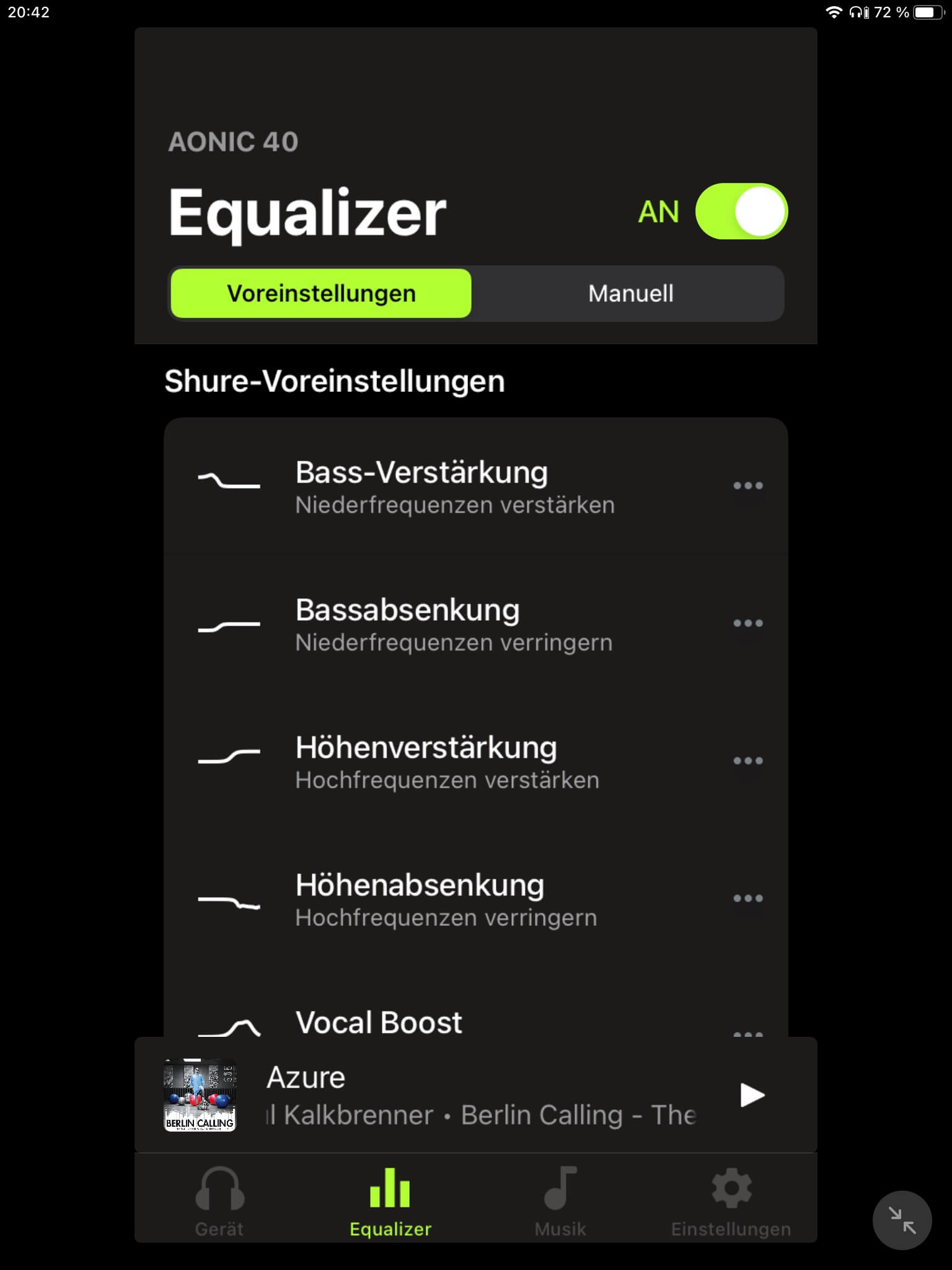 EQ I_Shure Plus Play App