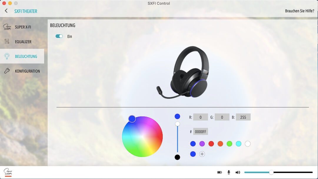 Beleuchtung_SXFI Control App