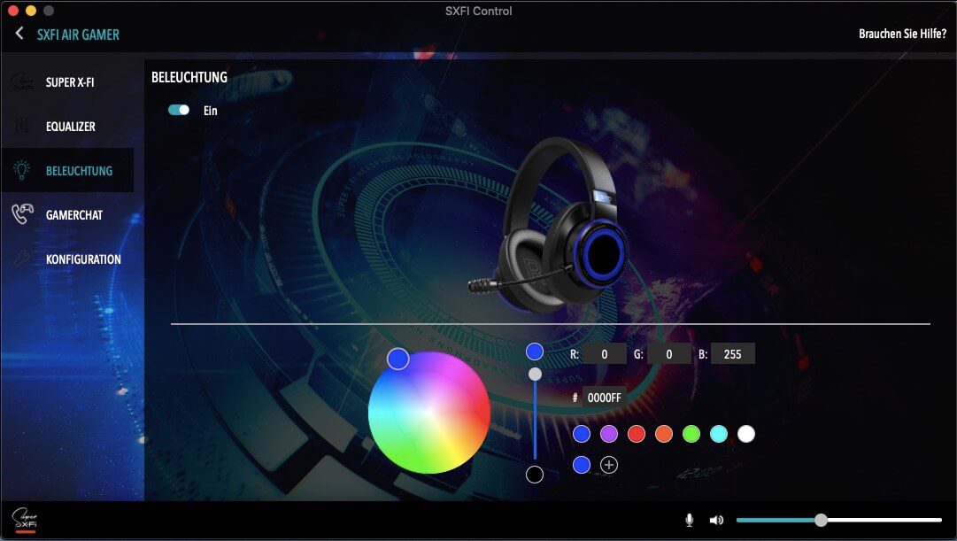 Lichteffekte_SXFI Control App