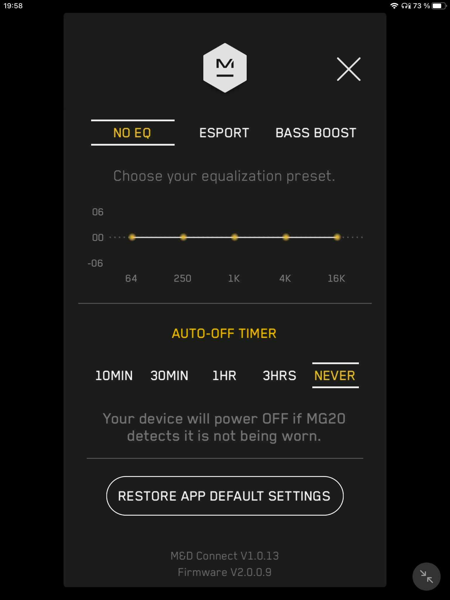 Einstellungen II_M&D Connect App
