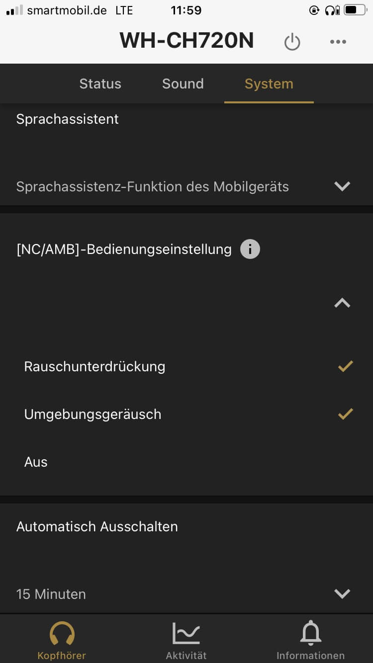Sony WH-CH720N App