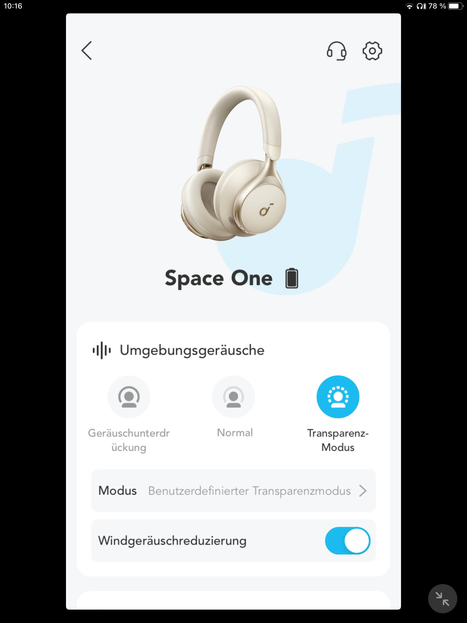 Transparenz-Modus_Soundcore App