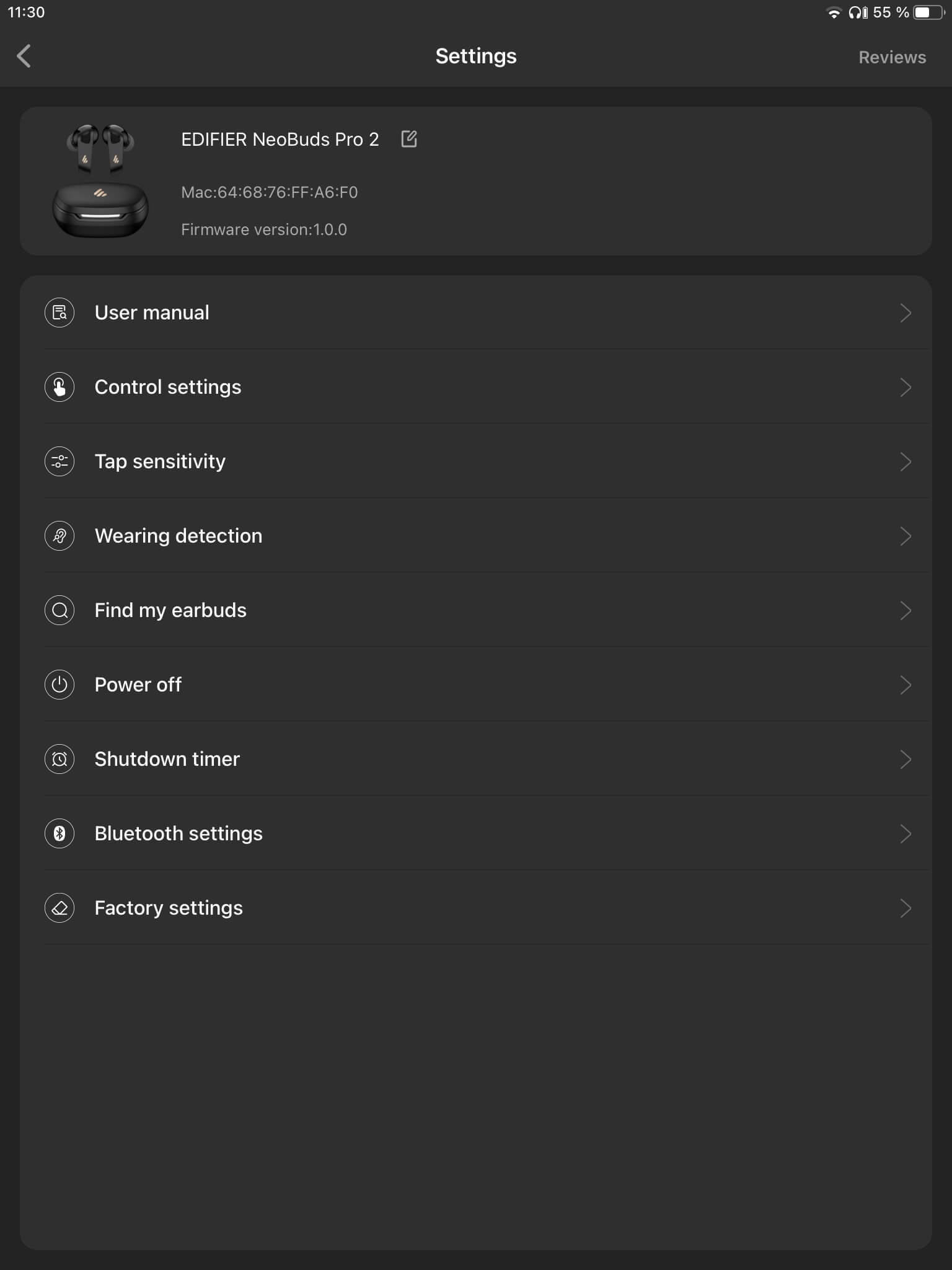 Einstellungen_Edifier Connect App