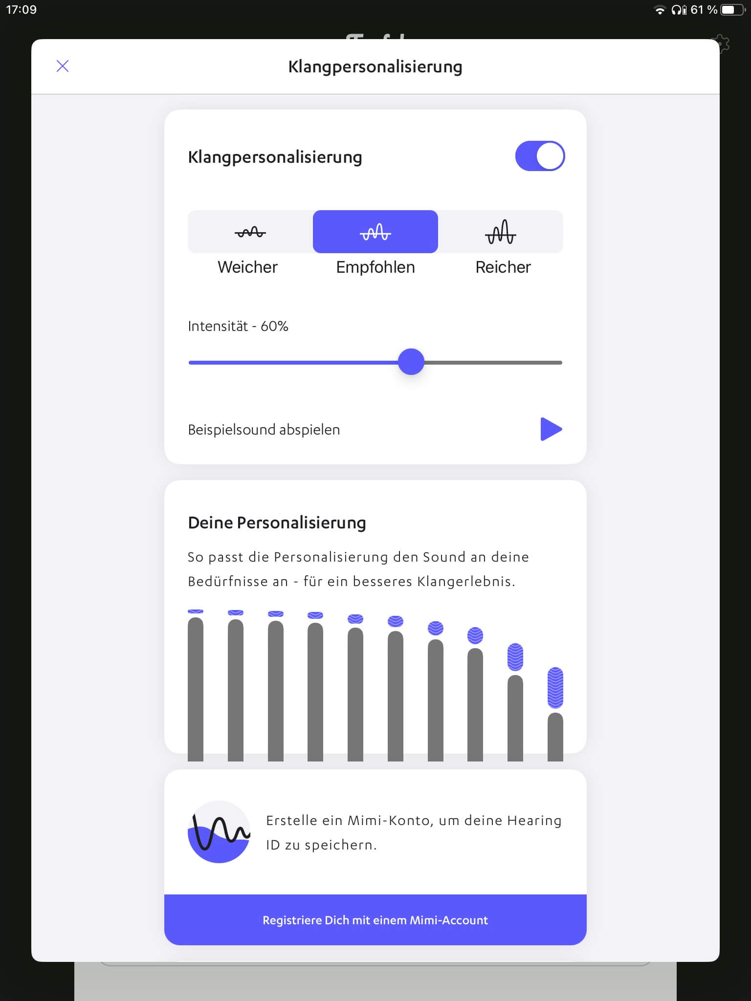 Klangpersonalisierung_Teufel Headphone App