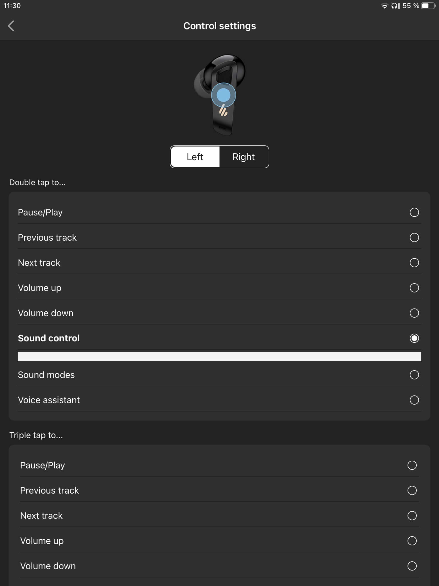 Touch-Steuerung I_Edifier Connect App