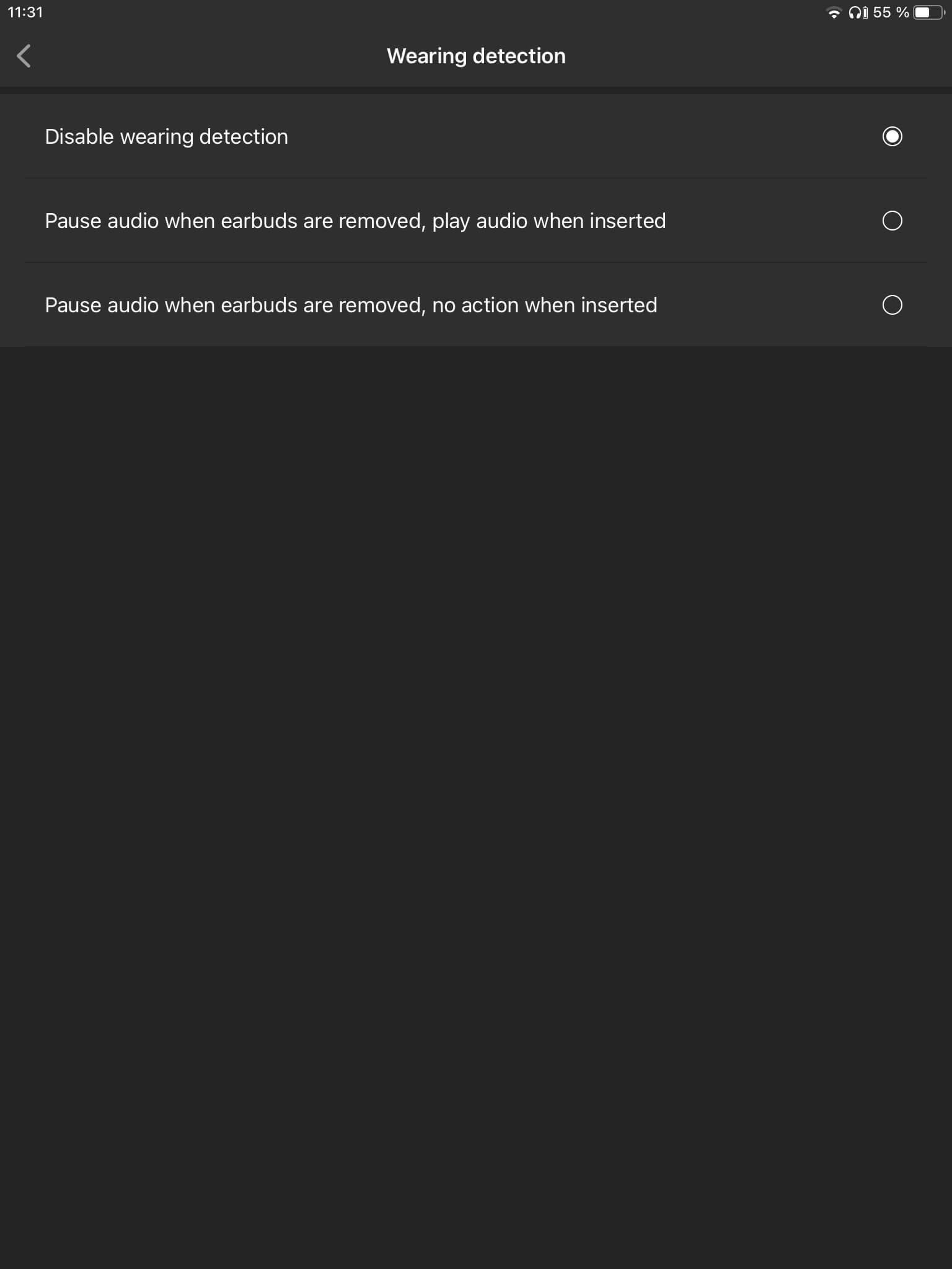 Trageerkennung_Edifier Connect App