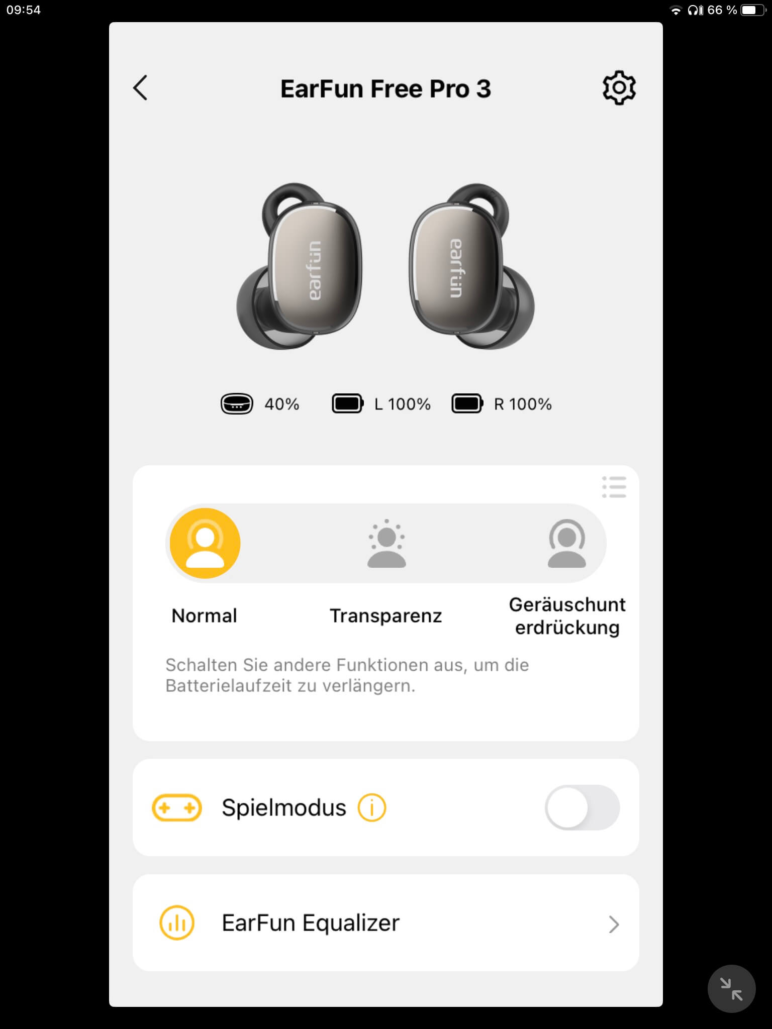 1 Startseite_EarFun Audio App