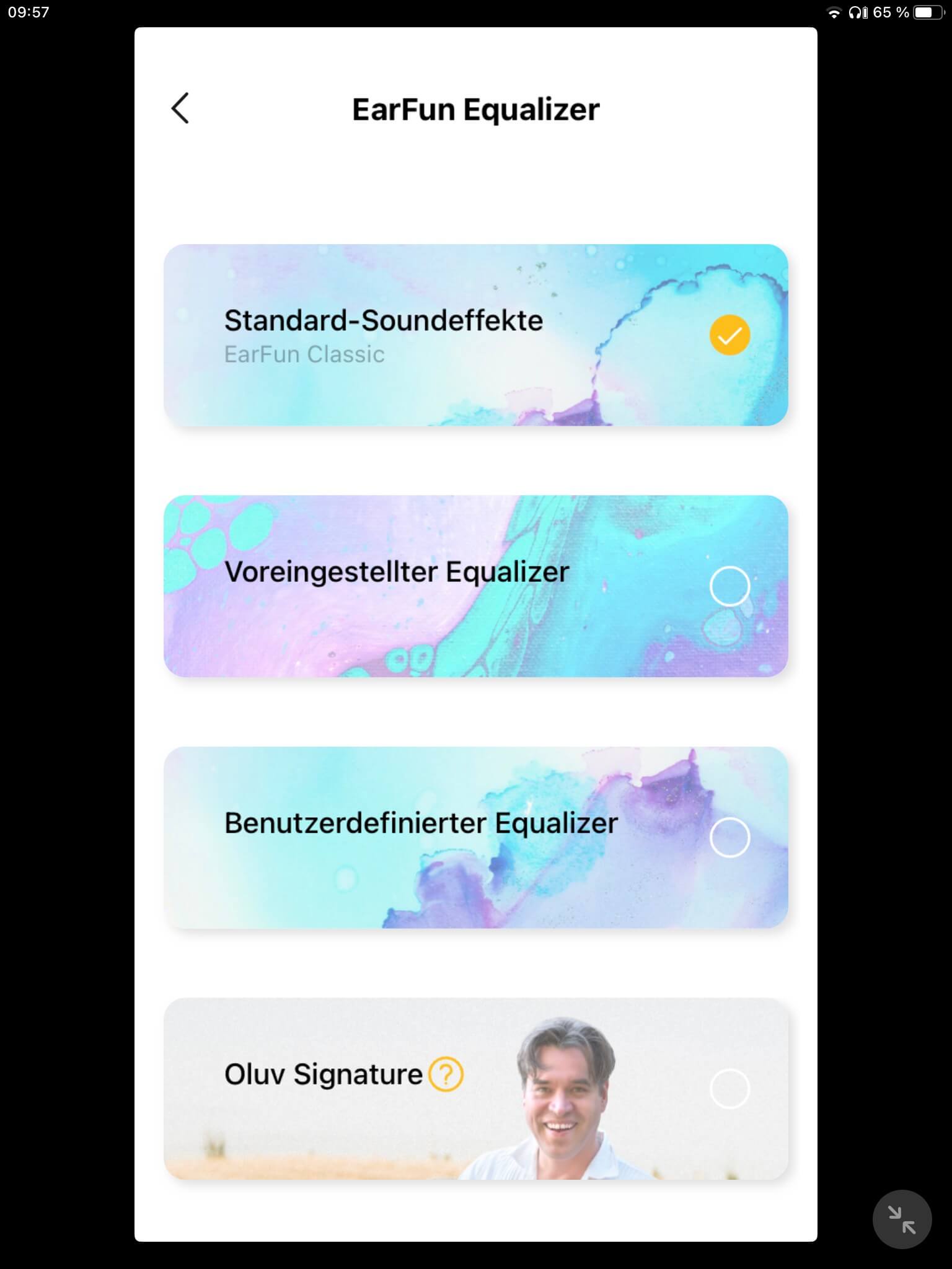 Klangregelung I_EarFun Audio App