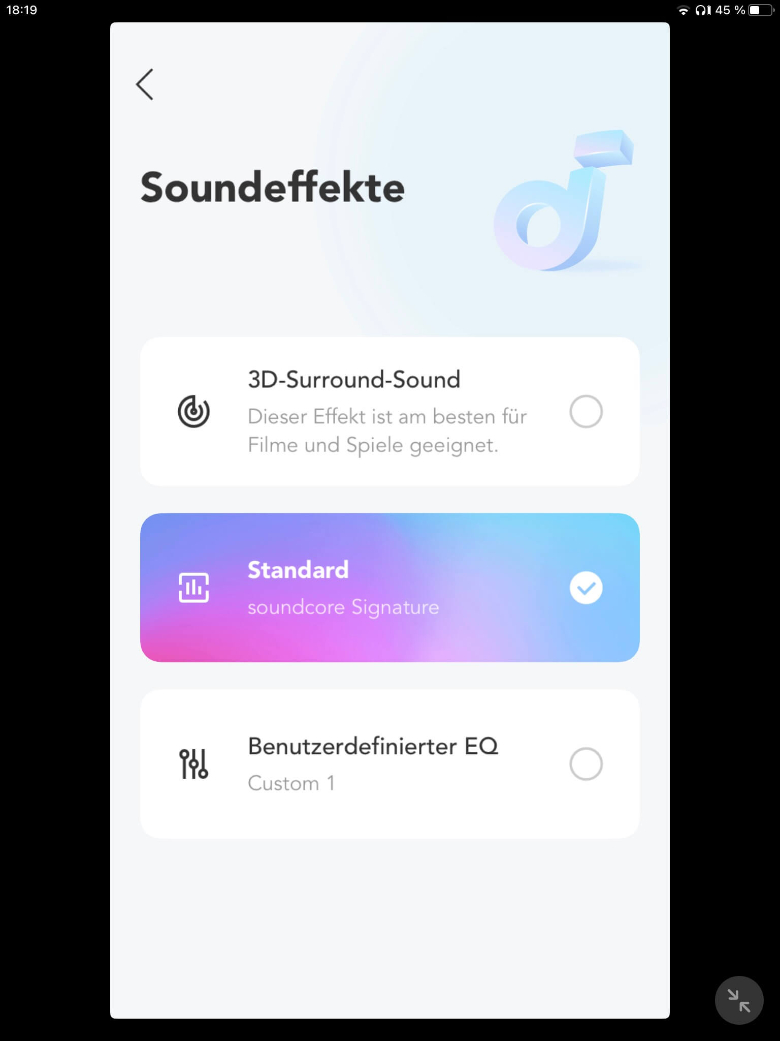Klangregelung I_Soundcore App AeroFit