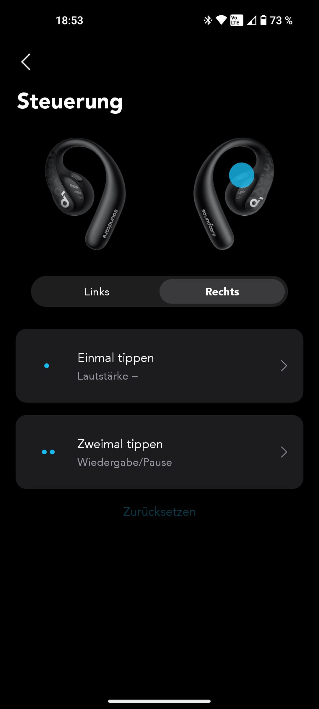 Tastersteuerung II_Soundcore App AeroFit Pro