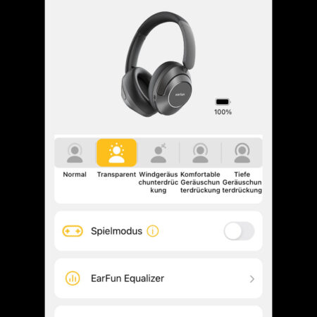 Transparenzmodus_EarFun Audio App