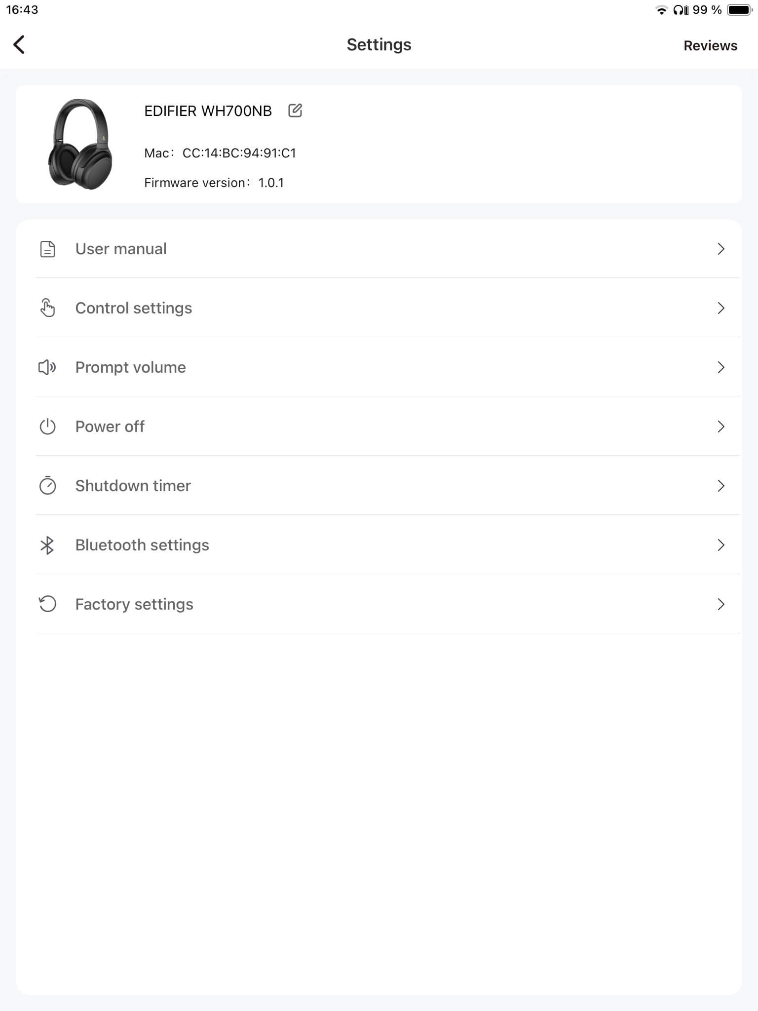 Einstellungen_Edifier Connect App