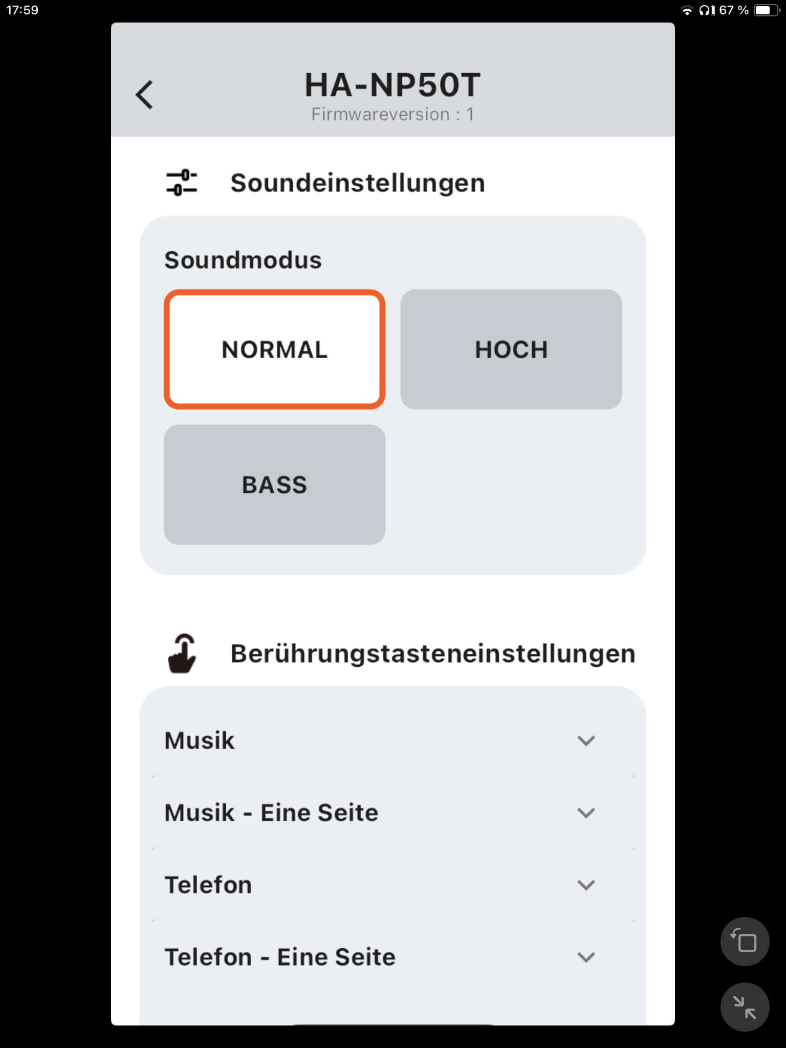 Screenshot III_JVC Headphones App
