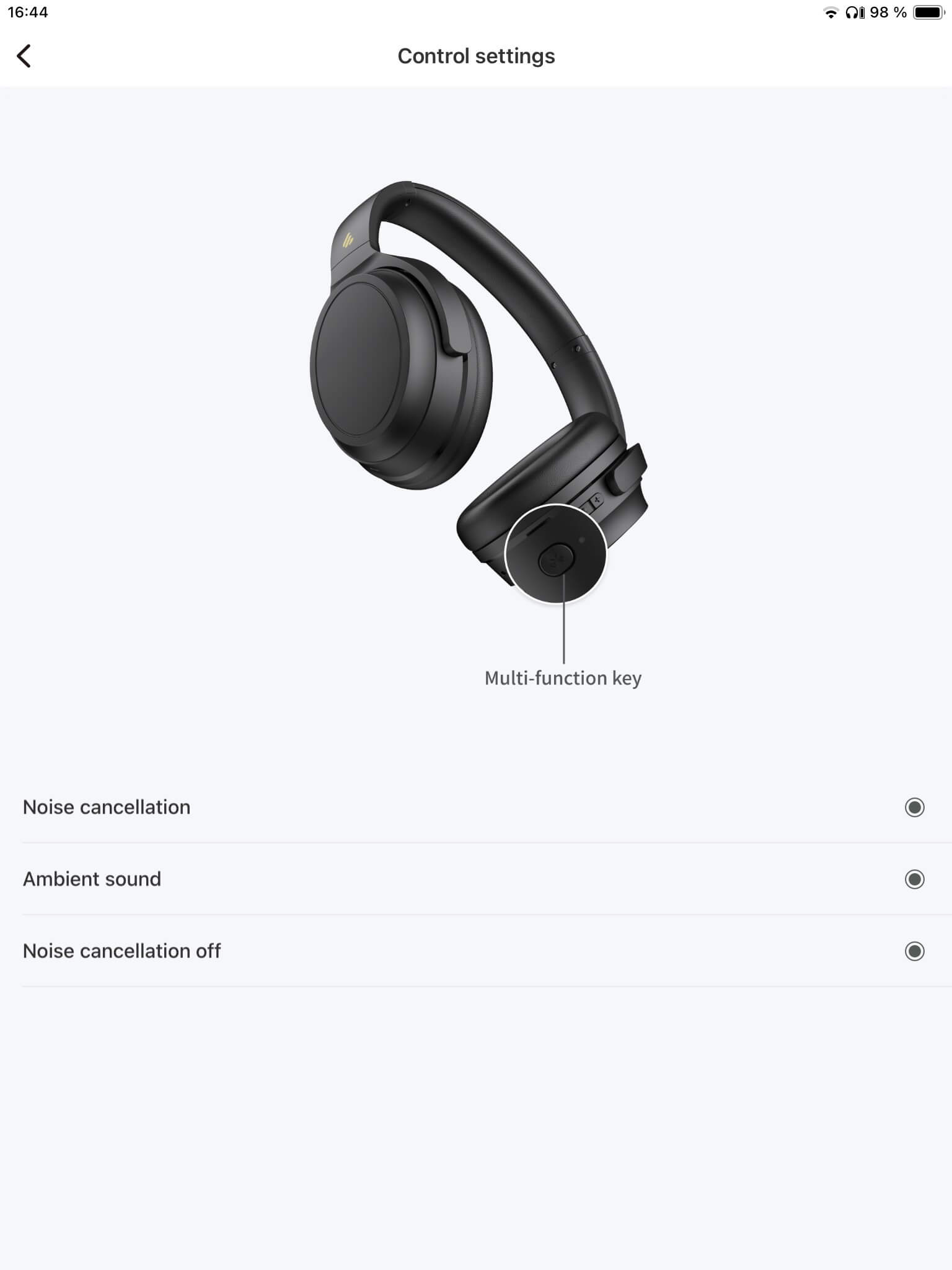 Tasterbelegung_Edifier Connect App