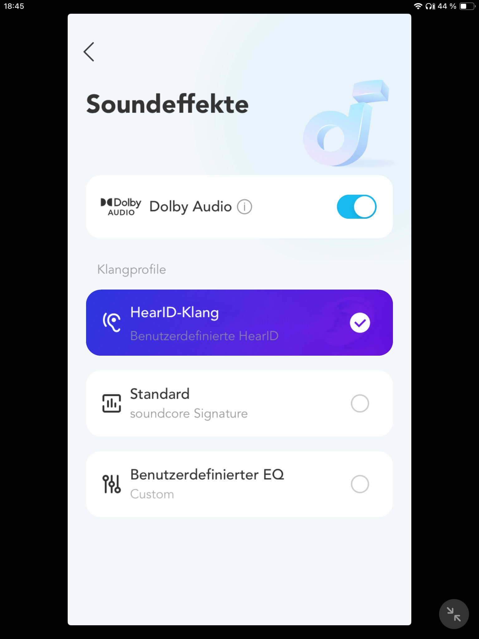 Klangregelung I_Soundcore App