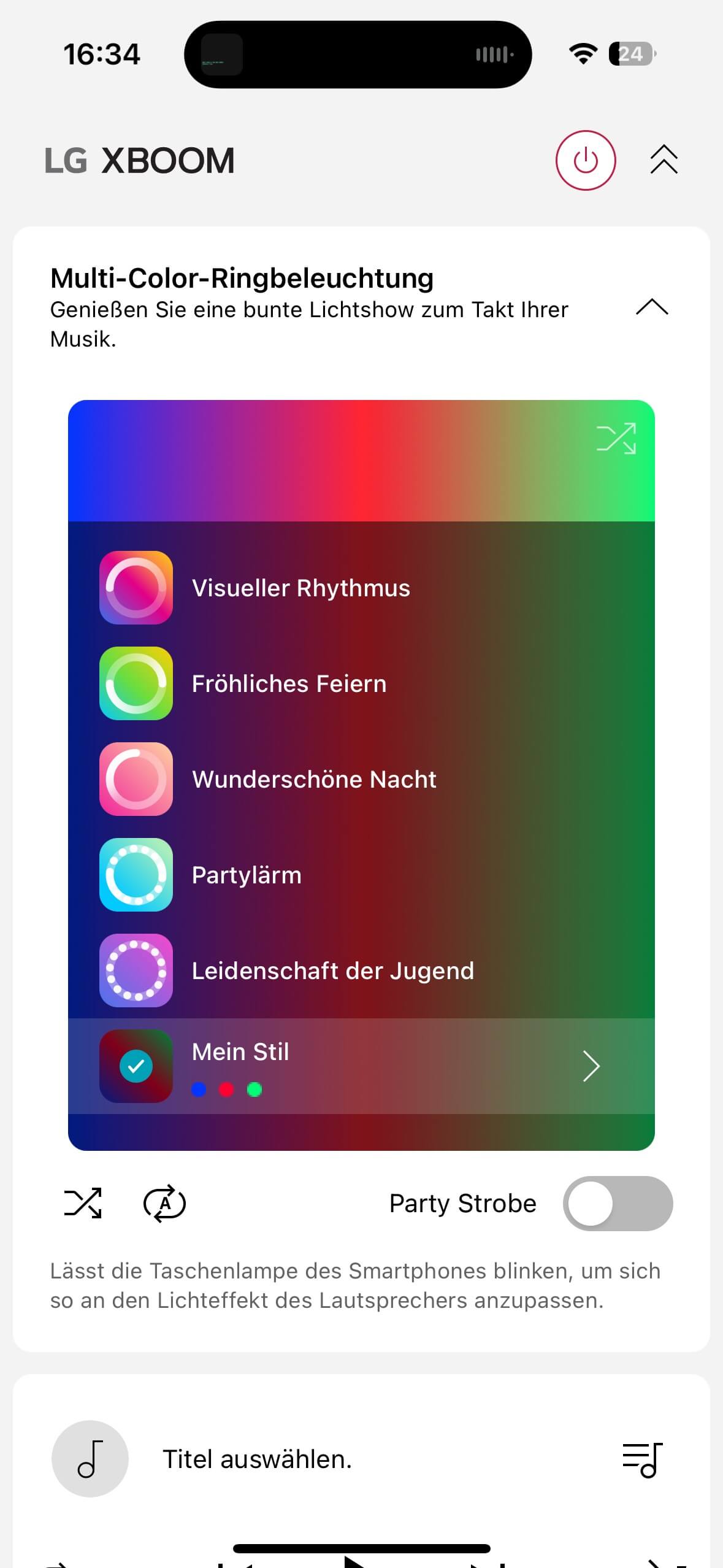LG XBOOM XL9T App 06