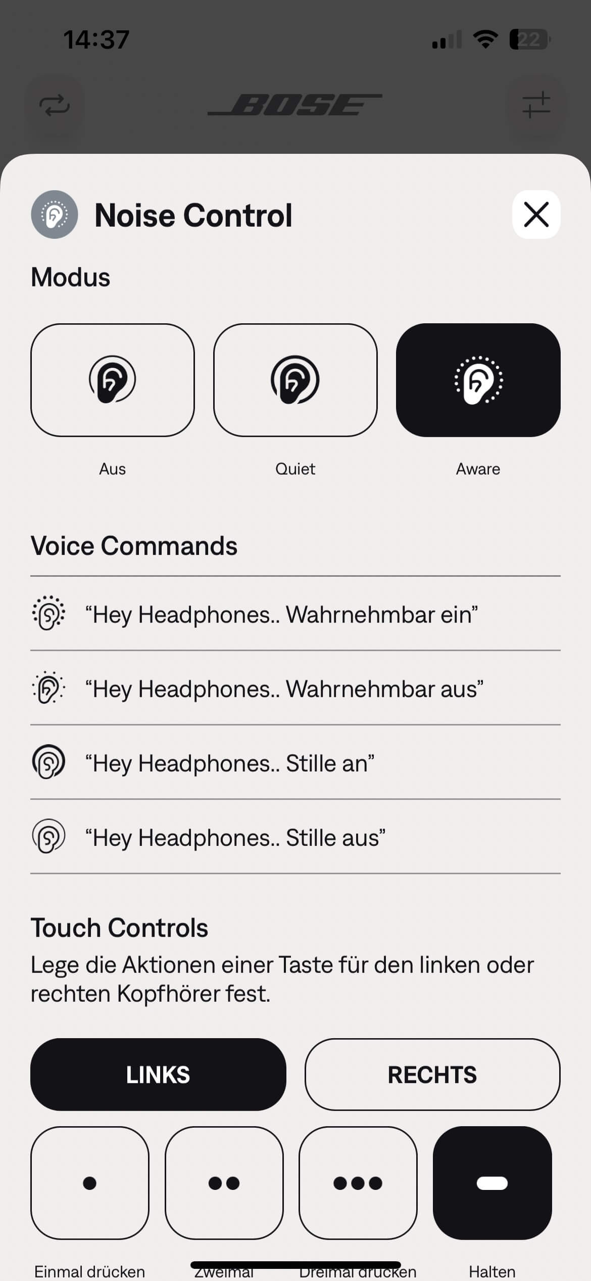 Bose QuietComfort Earbuds 2024 App