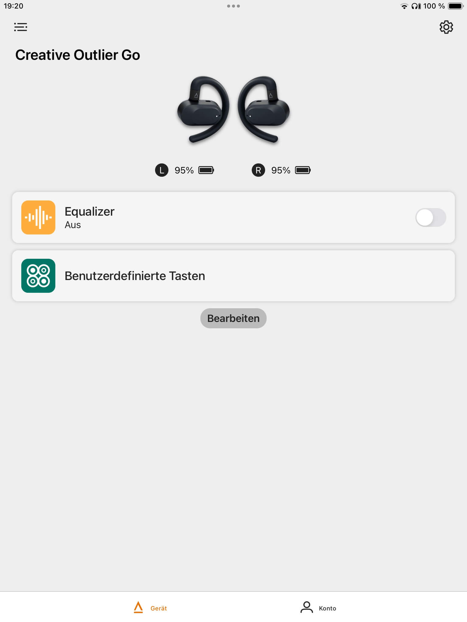 Creative Outlier Go Startseite_Creative App