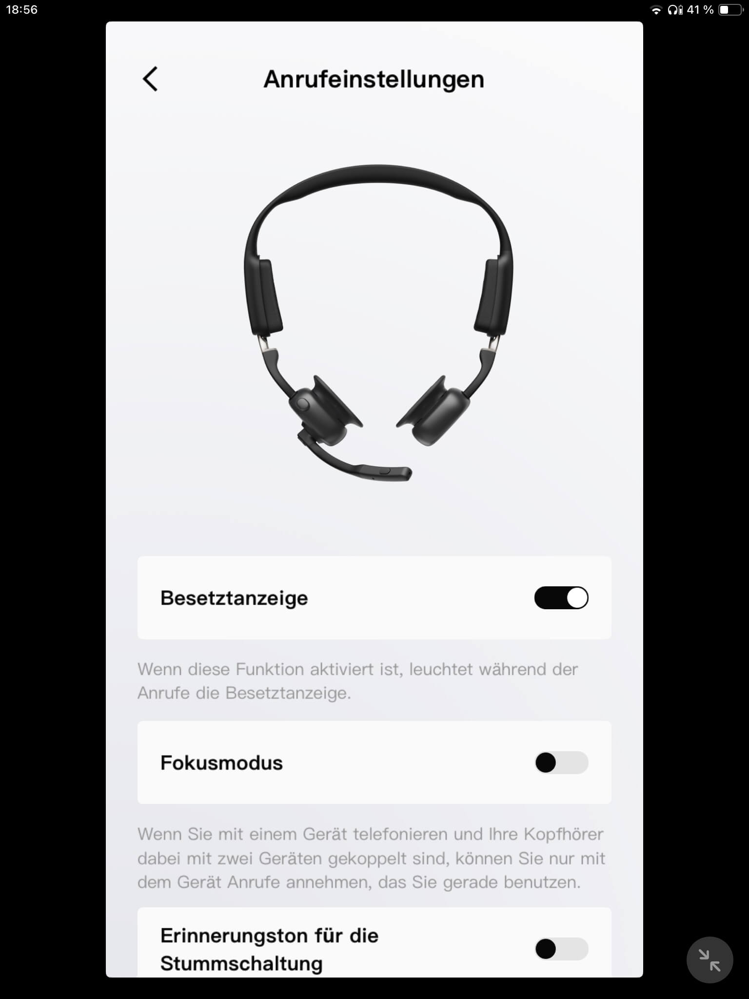 Anrufeinstellungen_Shokz App