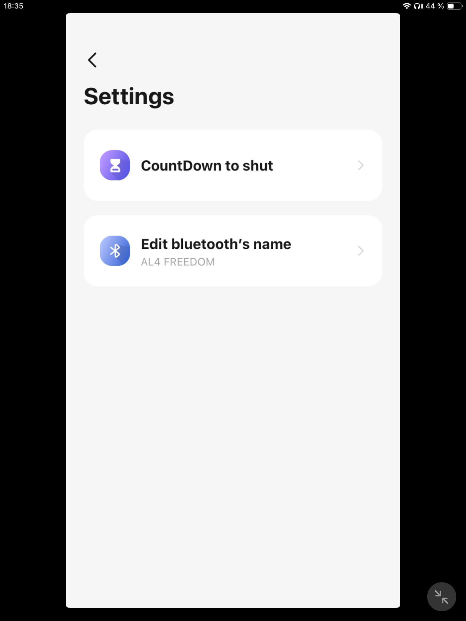 Einstellungen_MIIEGO App