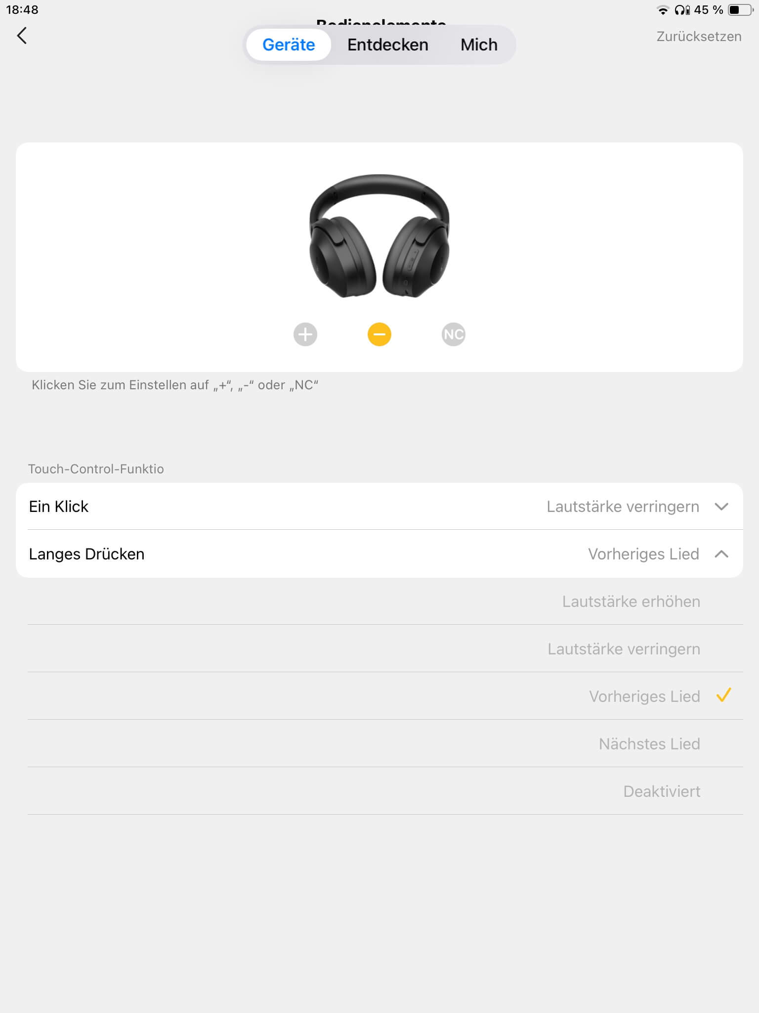 Steuerung II_EarFun Audio App
