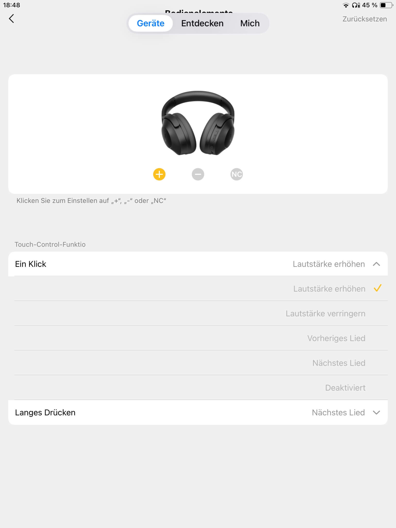 Steuerung I_EarFun Audio App