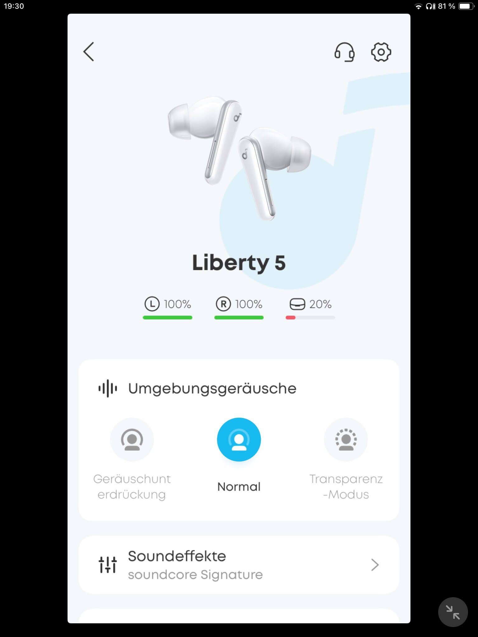 Startseite I_Soundcore App