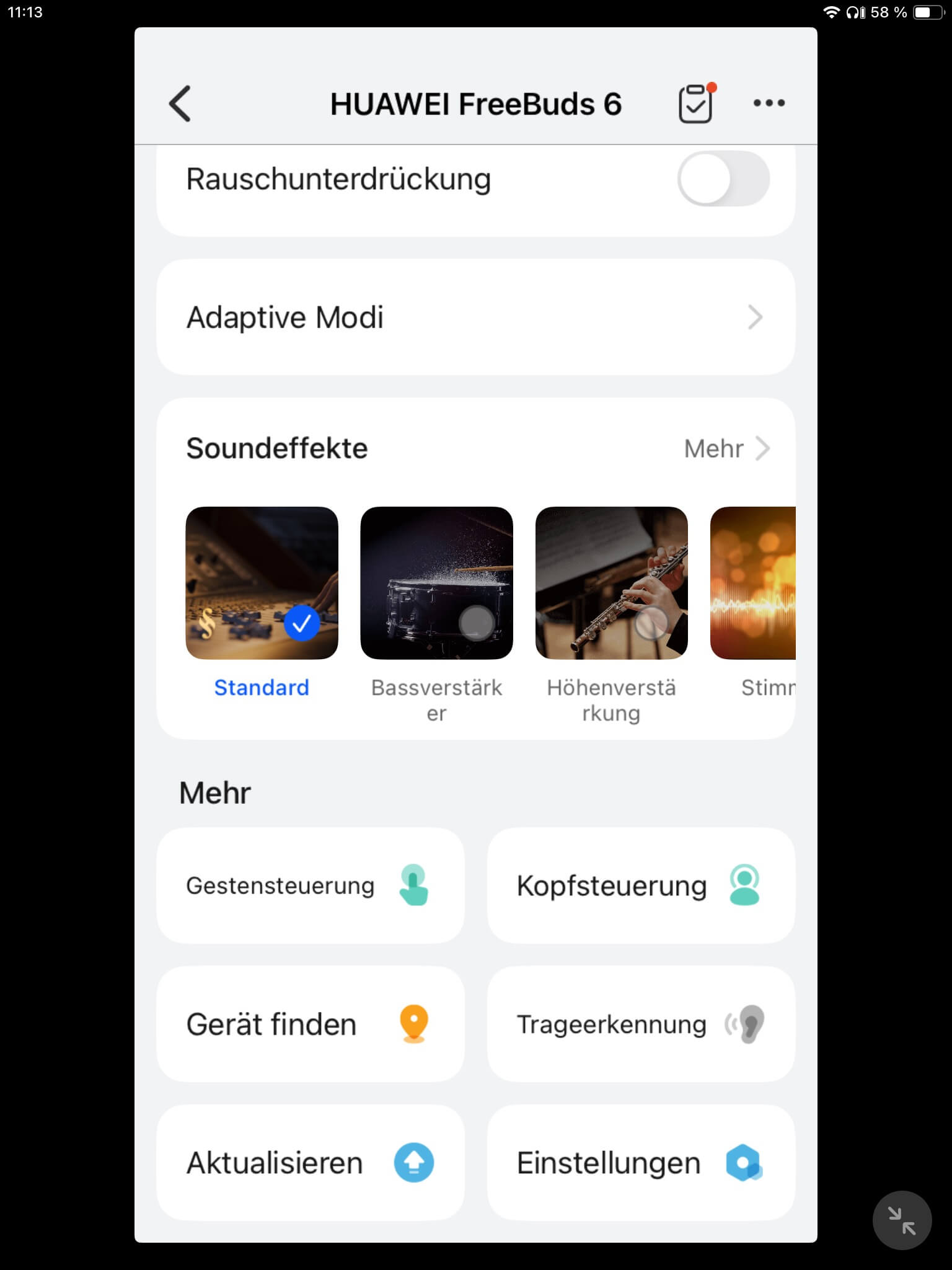 Huawei FreeBuds 6 Startseite II_Huawei App