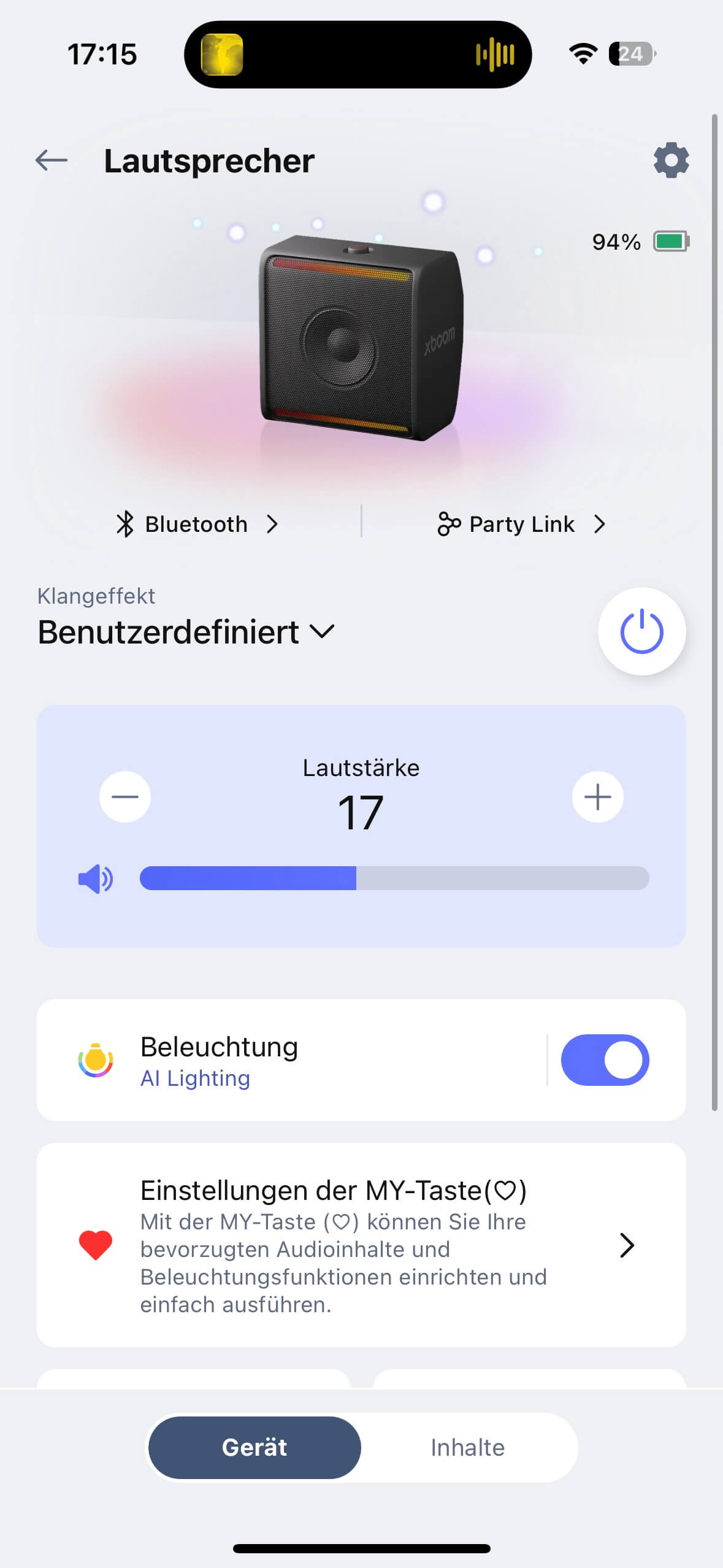 LG xboom Stage 301 by will.i.am App