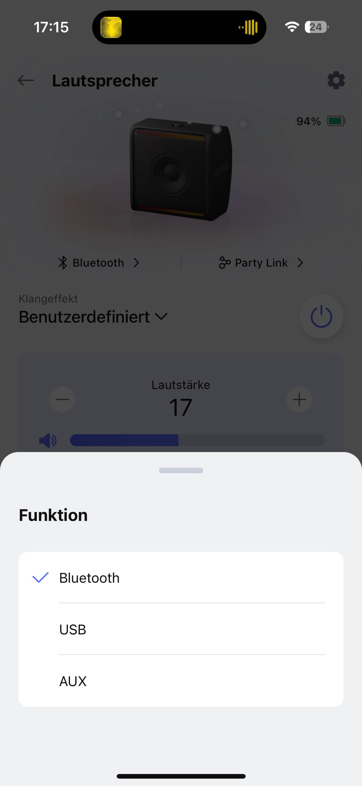 LG xboom Stage 301 by will.i.am App