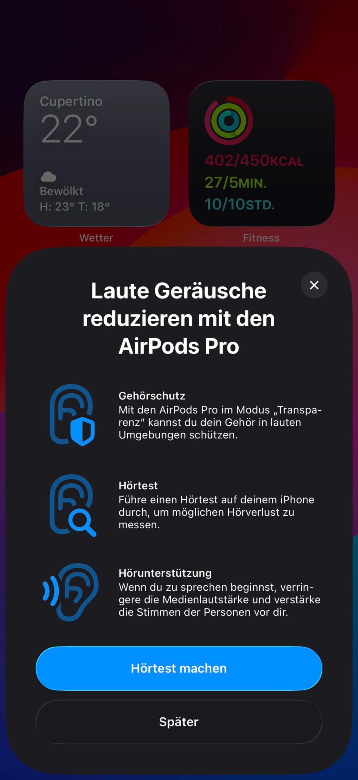 Apple AirPods Pro 3 Systemeinstellungen