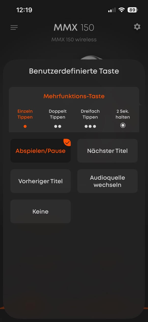Beyerdynamic MMX 150 Wireless App