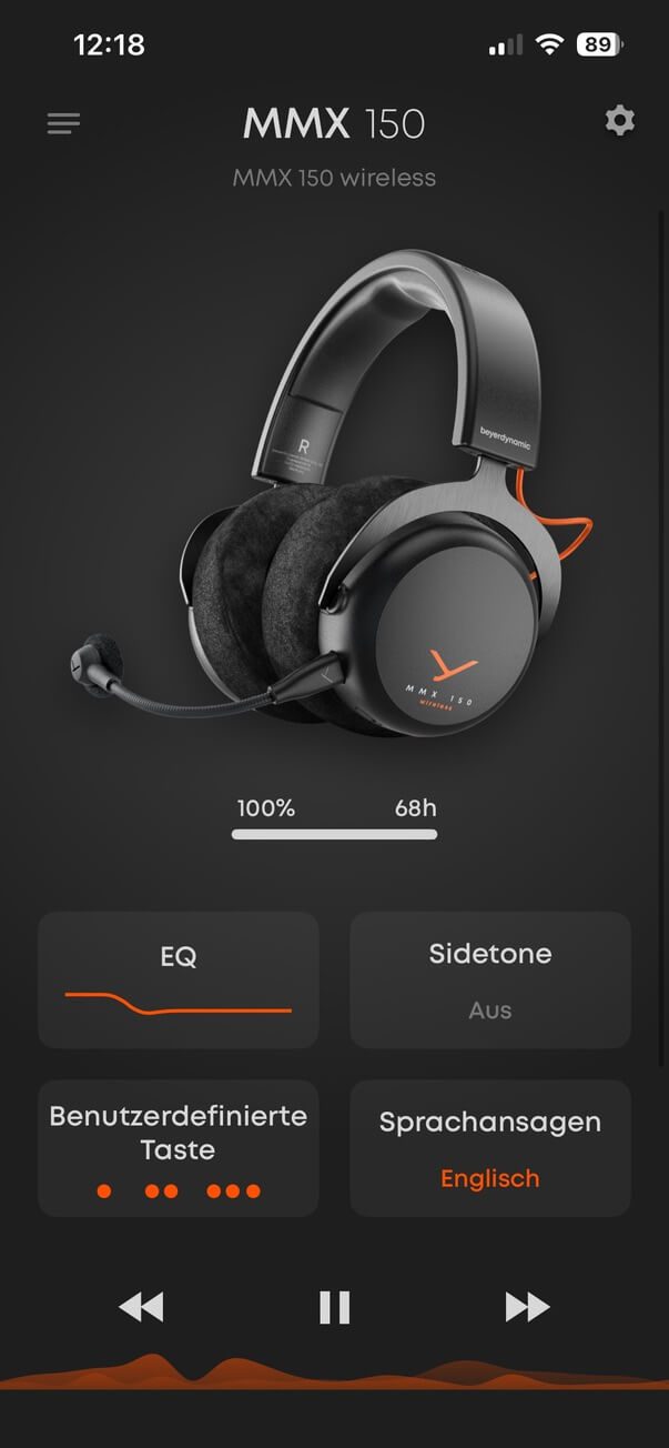 Beyerdynamic MMX 150 Wireless App