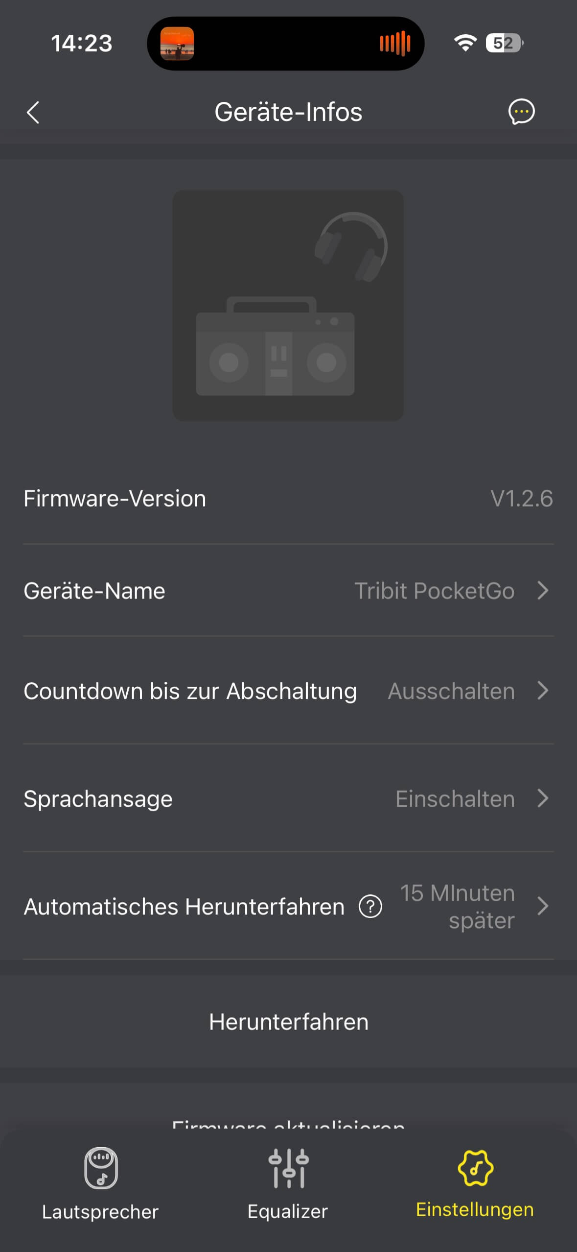 Tribit Pocket Go App DE Test 4