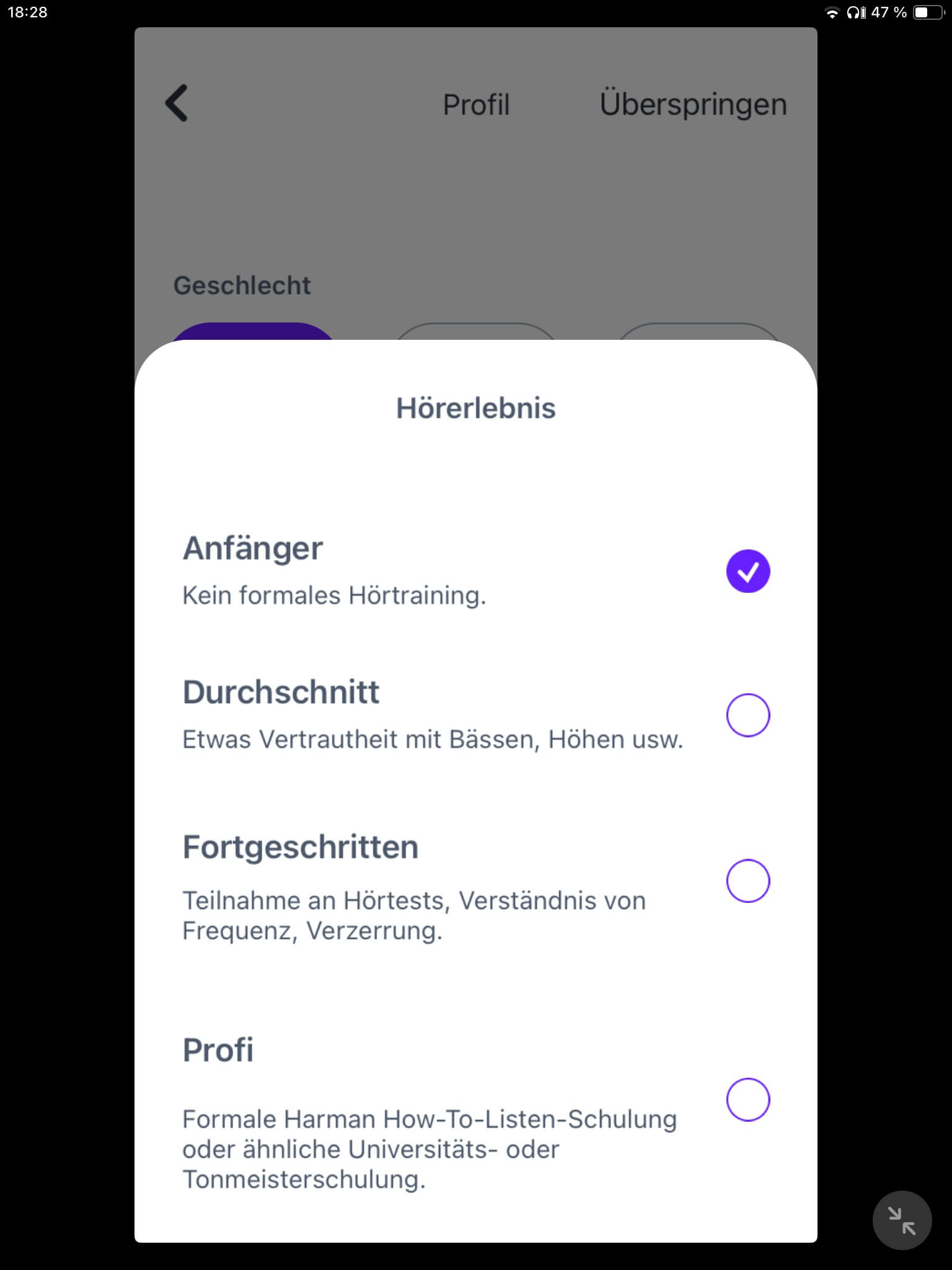 Klangpersonalisierung I_AKG Headphones App
