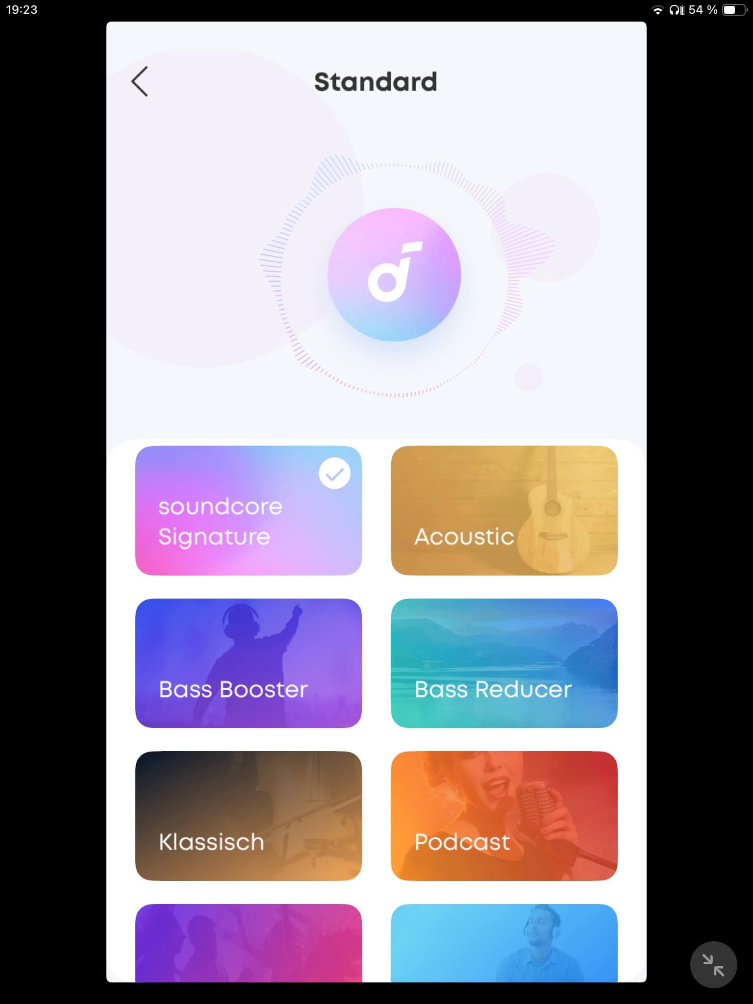 Soundcore Q20i App DE - Klangregelung II_Soundcore App