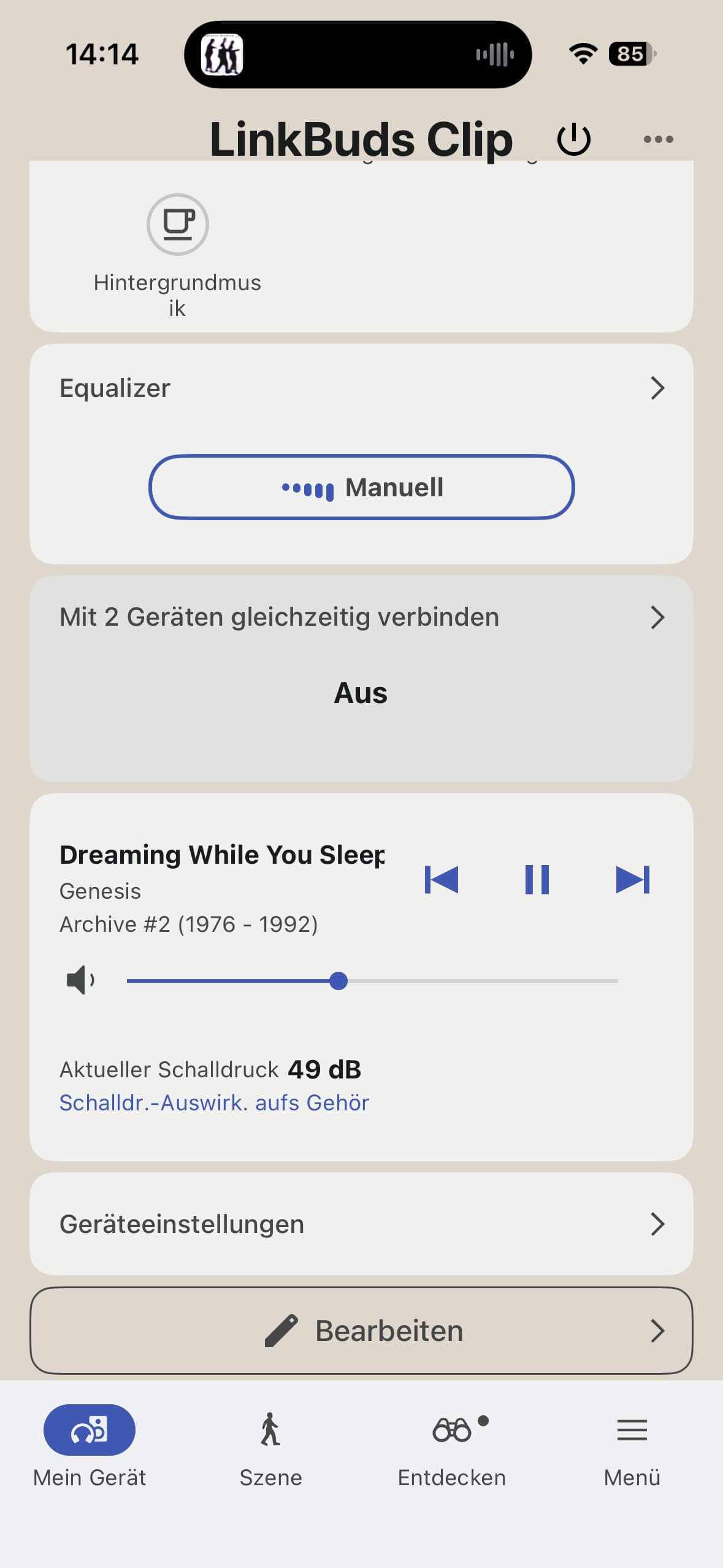 Sony LinkBuds Clip App DE
