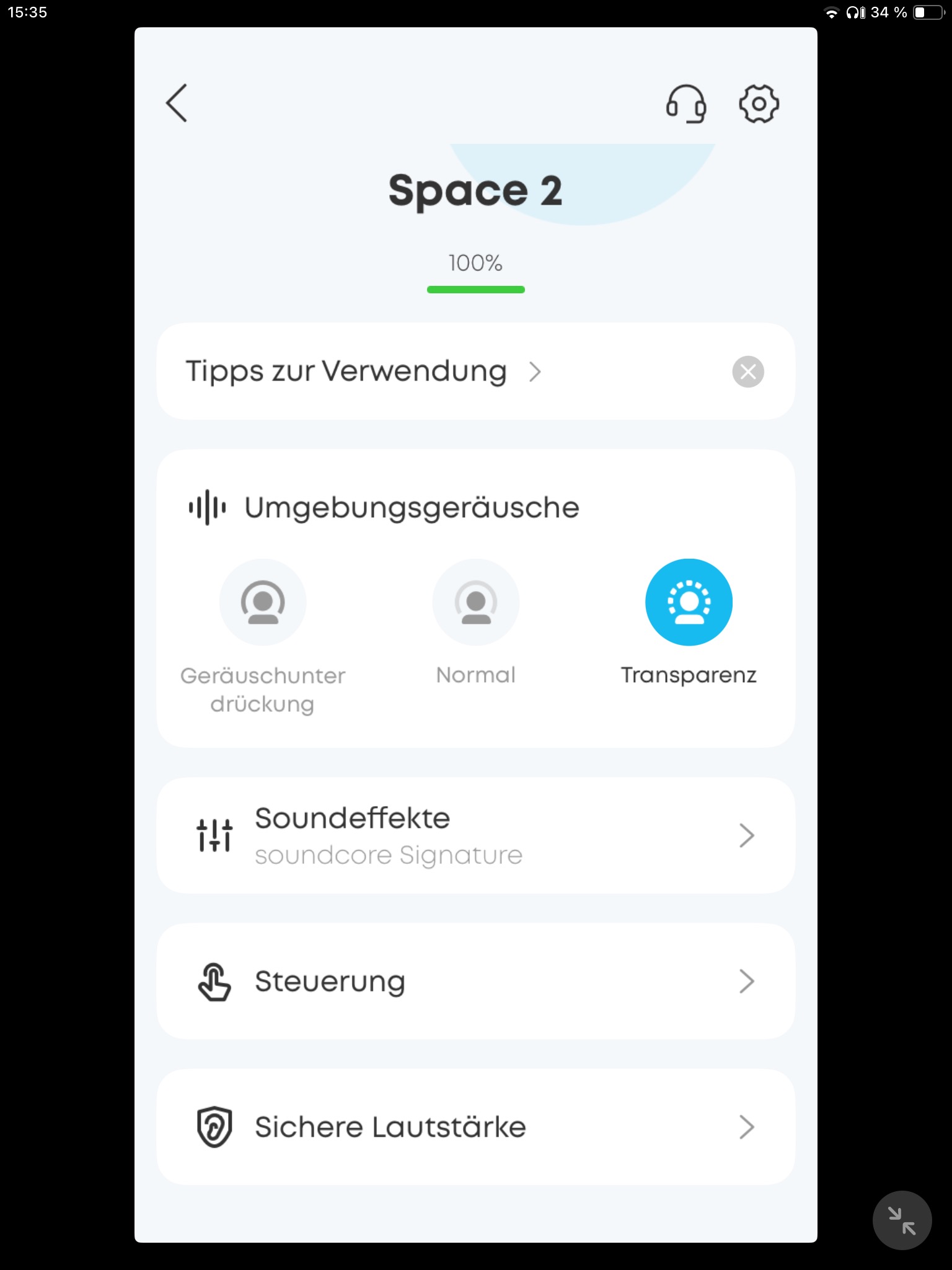 Startseite-II_Soundcore-App