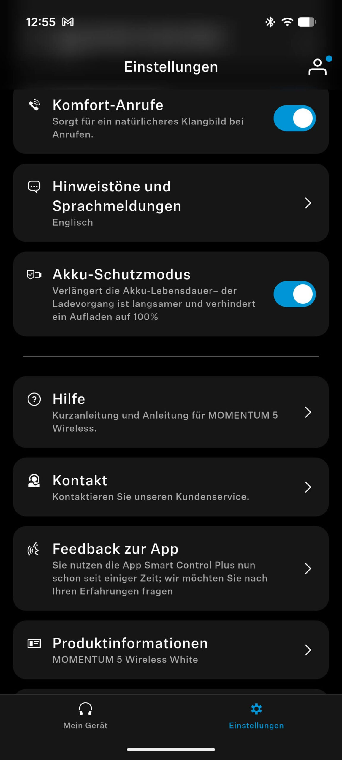 Sennheiser Momentum 5 Wireless App DE