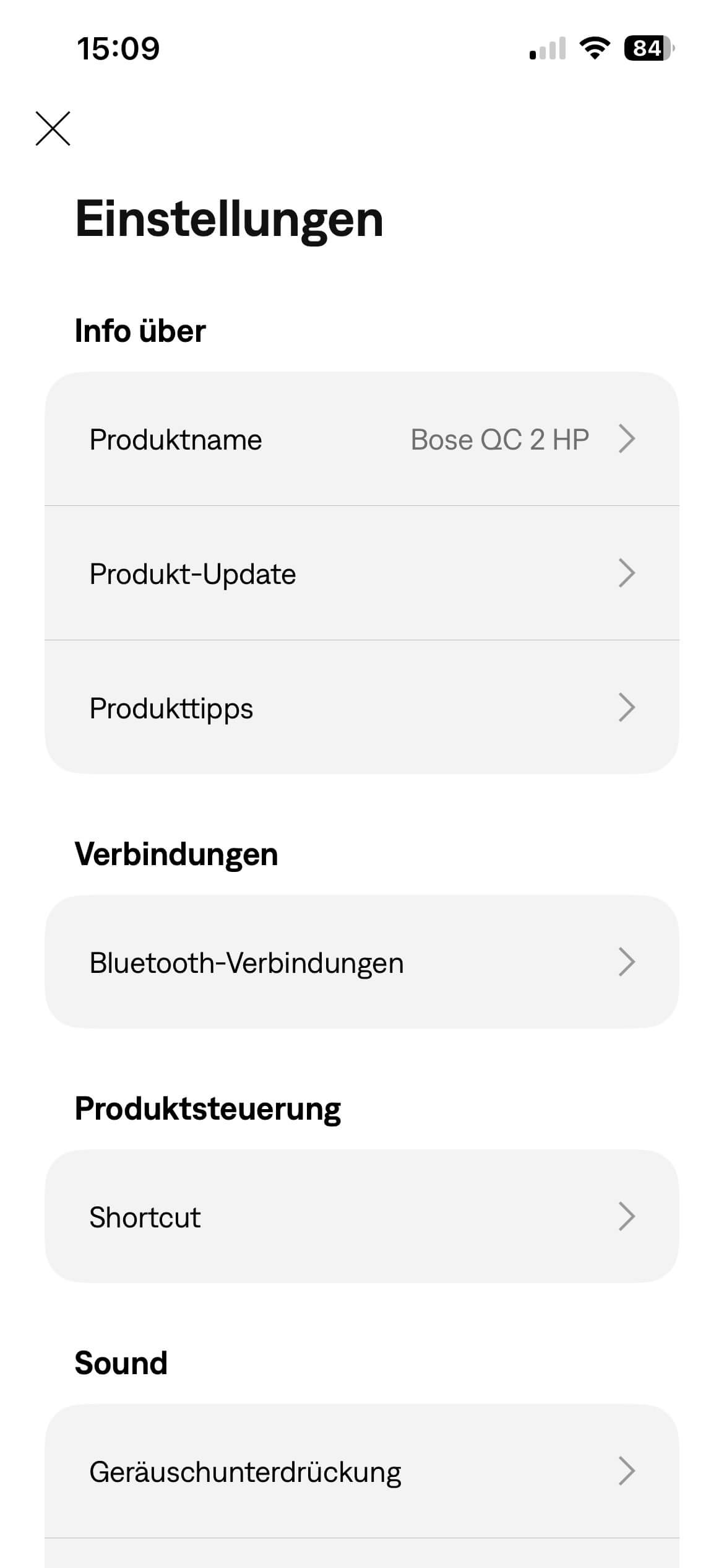 Bose QuietComfort Kopfhörer (2 Gen) App DE
