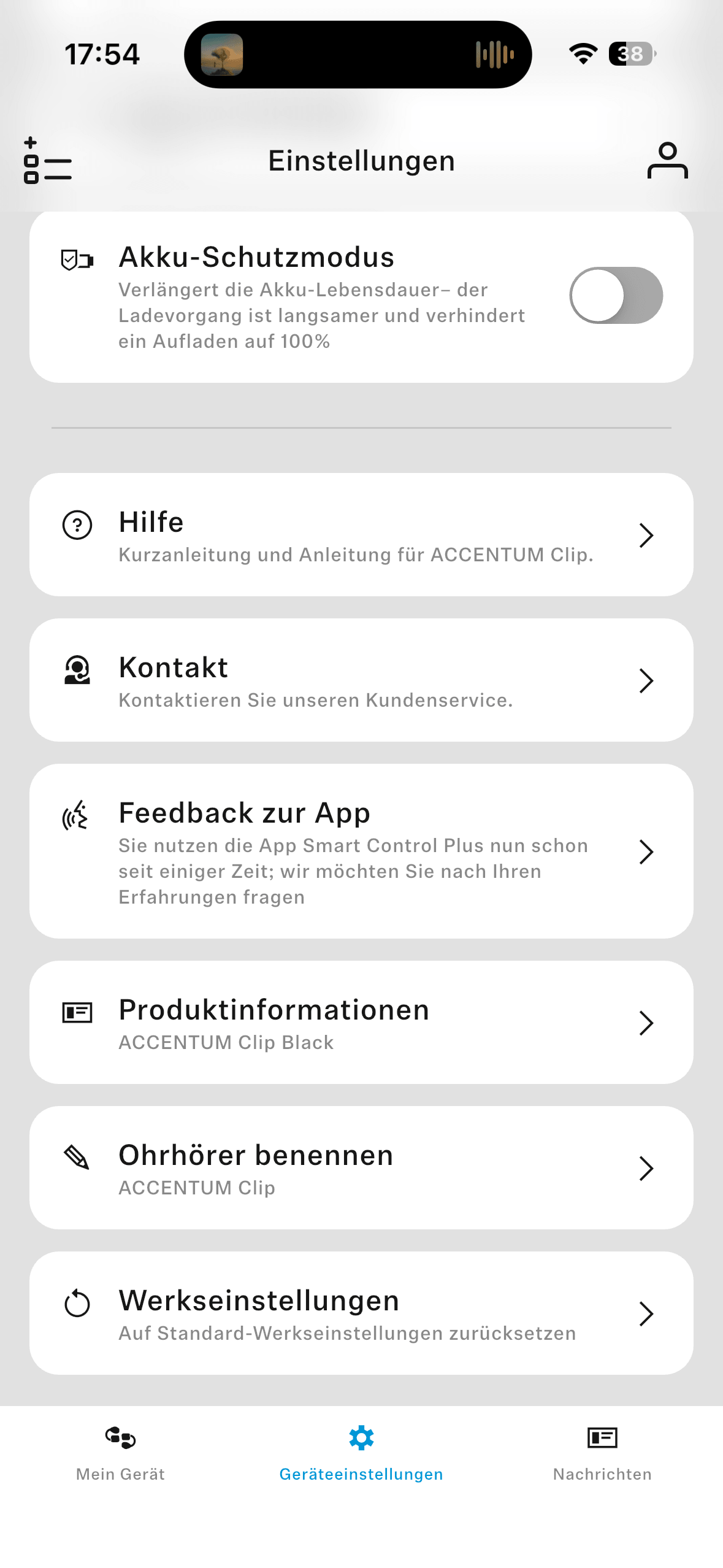 Sennheiser Accentum Clip App DE