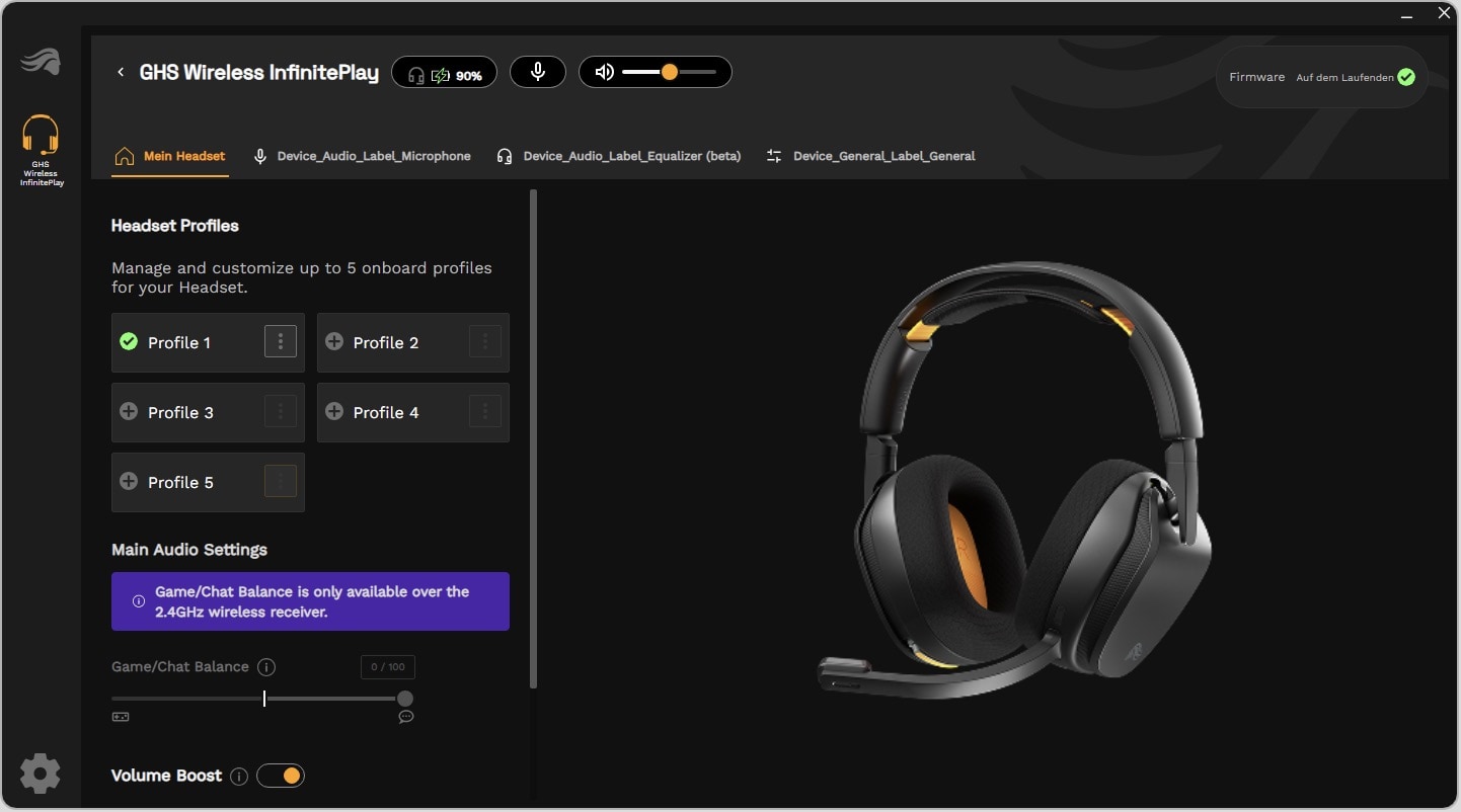 Glorious GHS Wireless Infinite Play AppDE