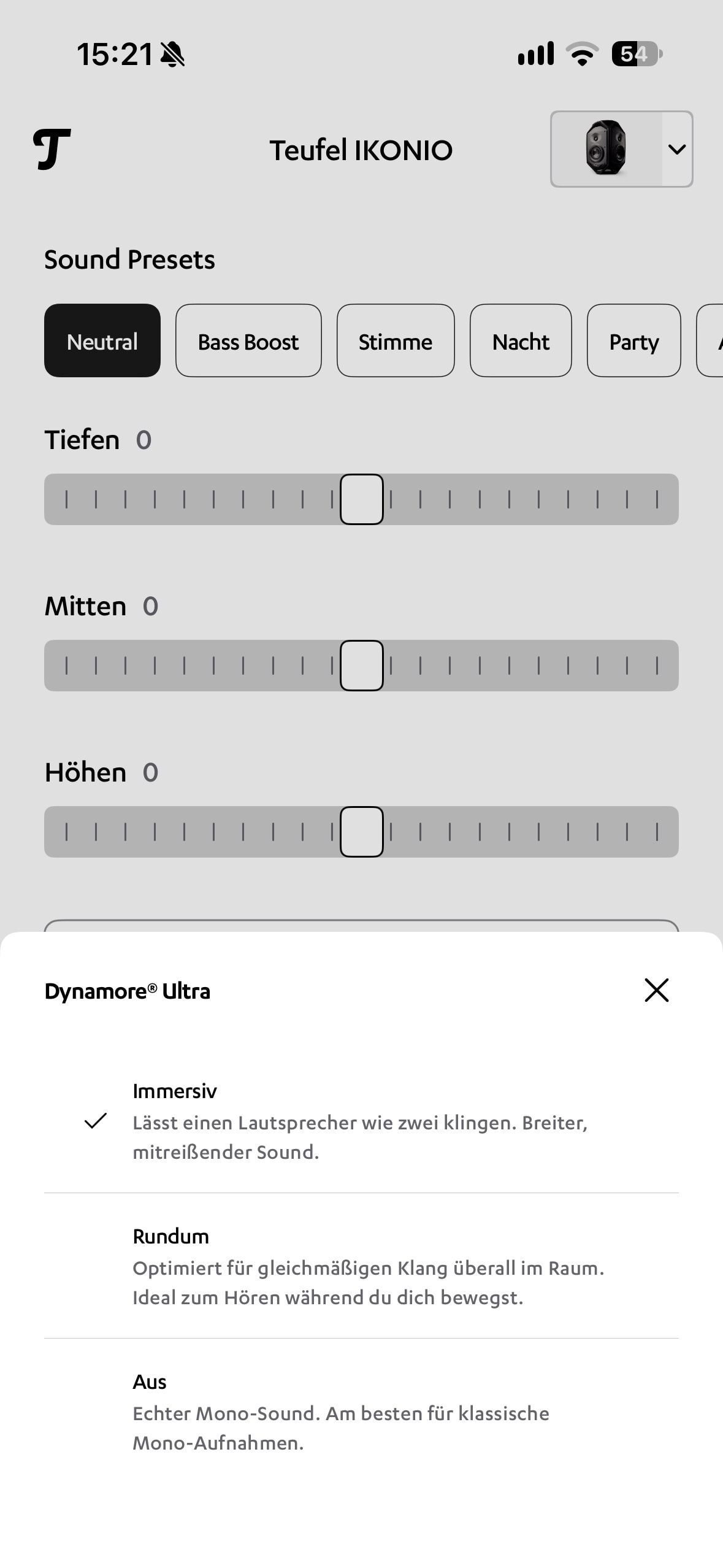 Teufel IKONIO Home App